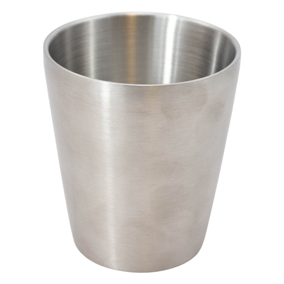 Dubbelwandige RVS beker (5 stuks!) - Industriële stijl - Zilver - 300ml